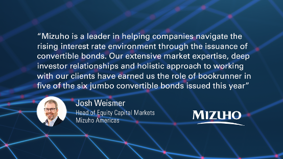 Mizuho, your leading bank for convertible bond transactions