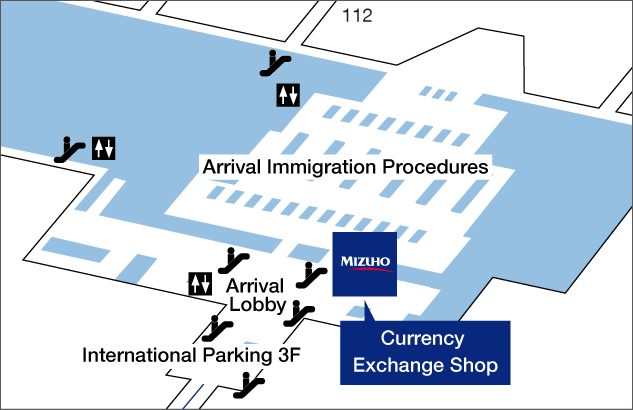 Haneda Airport Terminal 3 Second Floor Lobby Currency Exchange Shop