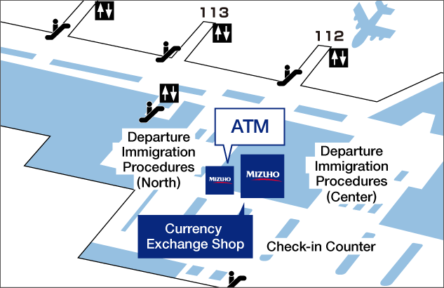 Haneda Airport Terminal 3 Third Floor Lobby Currency Exchange Shop