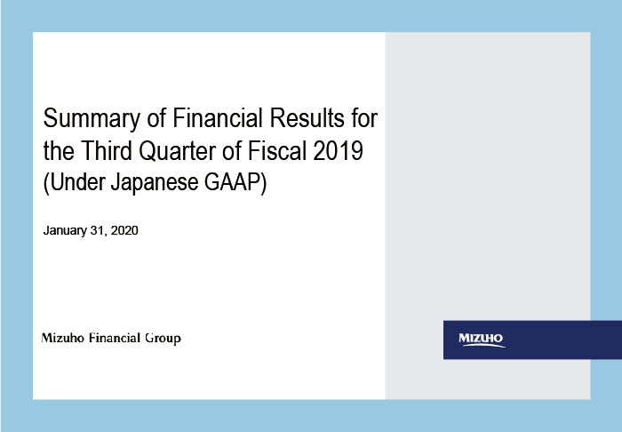 Summary of Financial Results for the Third Quarter of Fiscal 2019